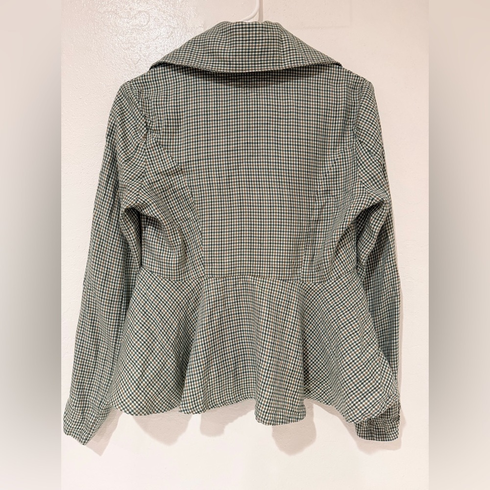 Una Rosa Green Checkered Women's Top size 1 (Small) Y2K - Picture 5 of 10